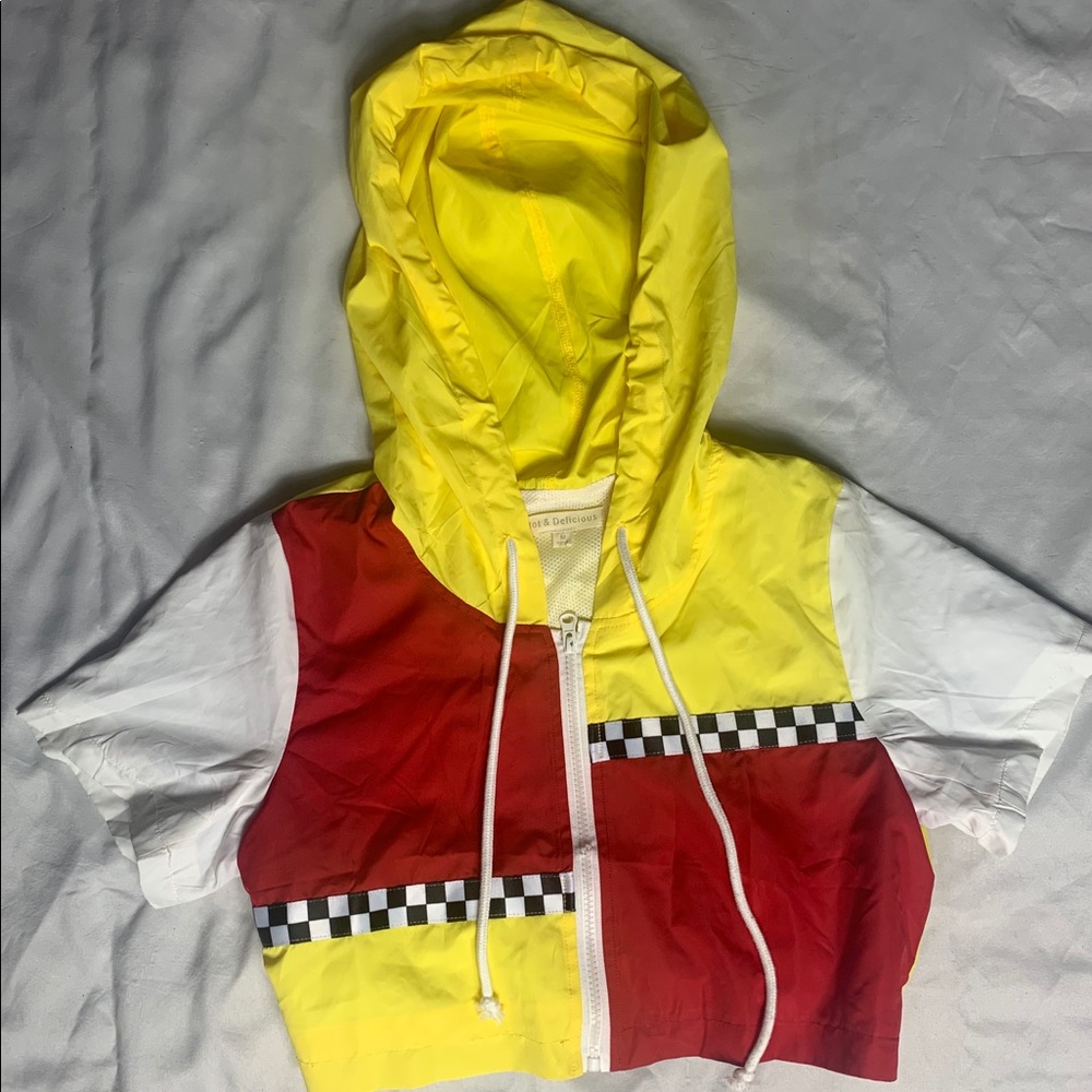 Two piece hoodie and pants set.